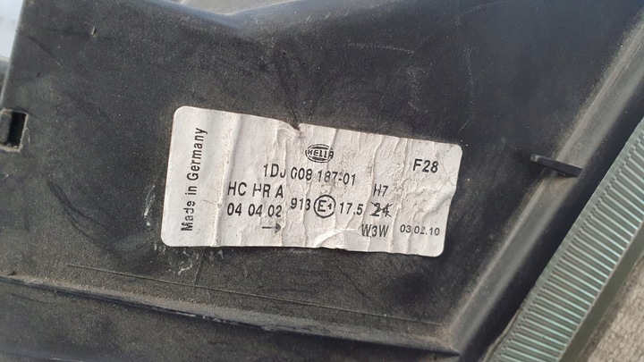 фото №9, Vw golf iii 3 лампа перед левая оригинал европа