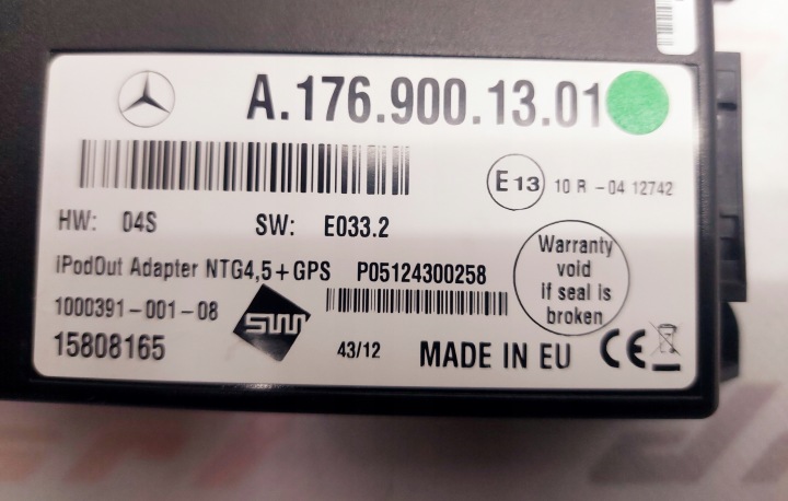 фото №8, Mercedes benz oem номер модуль навігації 15808165 a1769001301 mercedes клас a