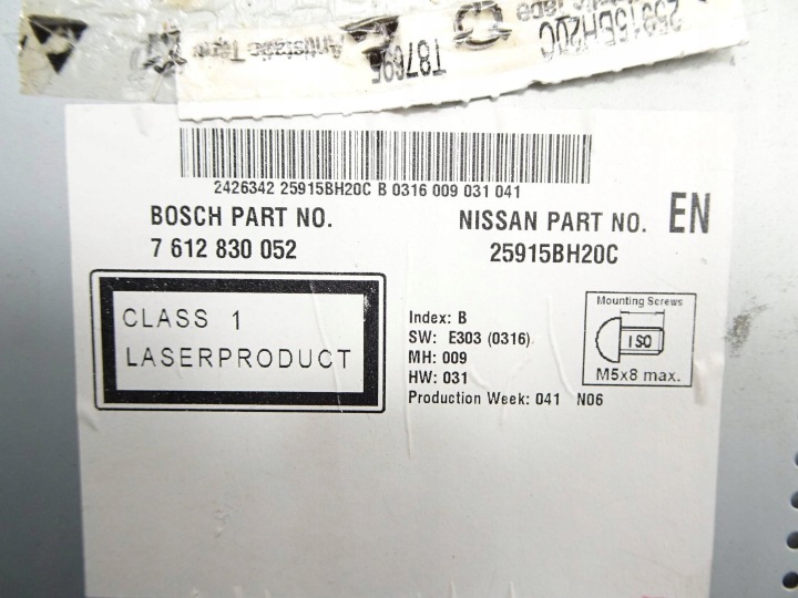 фото №9, Магнитола cd nissan qashqai j10 рестайлинг 10-13 r. 25915bh20c