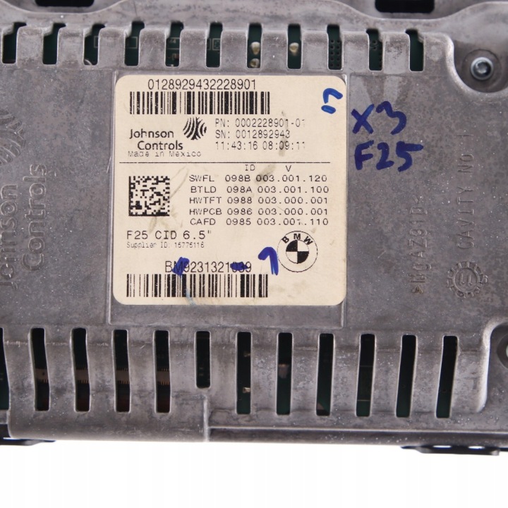 фото №12, Bmw x3 f25 x4 f26 монітор панелі розподільчої дисплей 6,5" 9231321