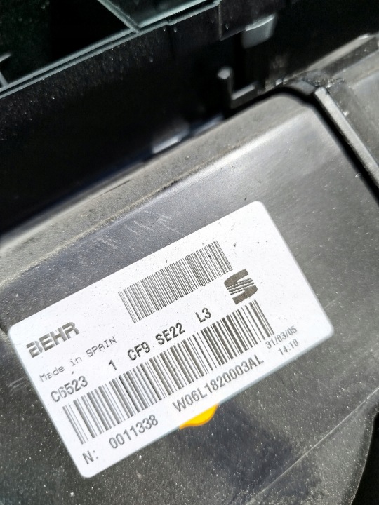 фото №7, Обігрівач корпус seat ibiza iv 4 6l1820003al