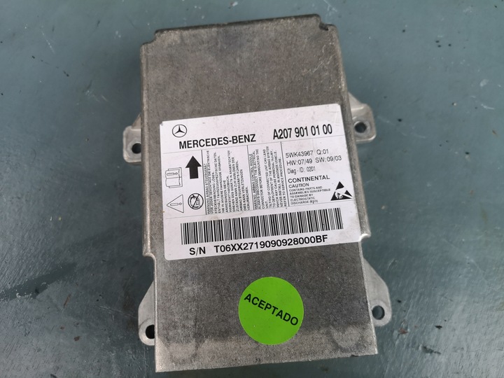 фото №1, Модуль подушок подушка безпеки 2079010100 mercedes w207