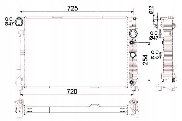 фото №2, Nrf радіаторів db w204 c-klasa 07-