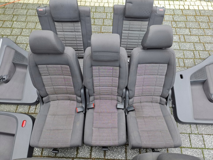 фото №15, Vw touran i 7 человек комплект сидений 3 rzędy обшивки дверь