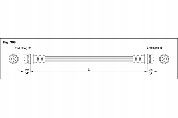 фото №2, Шланг гальмівний skoda octavia 04 - зад starline