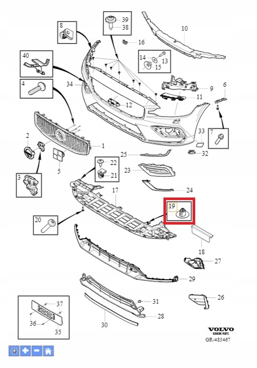 фото №1, Кліпса захисні накладки бампера s60, v60, xc60 оригінальний номер 30763619
