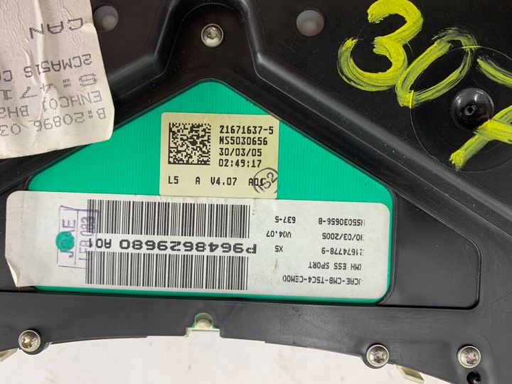 фото №12, Peugeot 307 cc 2.0 b спидометр приборы p9648629680