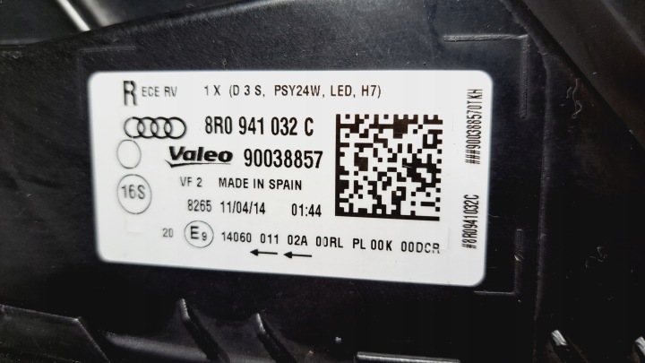 фото №13, Audi q5 i рестайлинг 12-16 фара правая ксенон led 8r0941032c