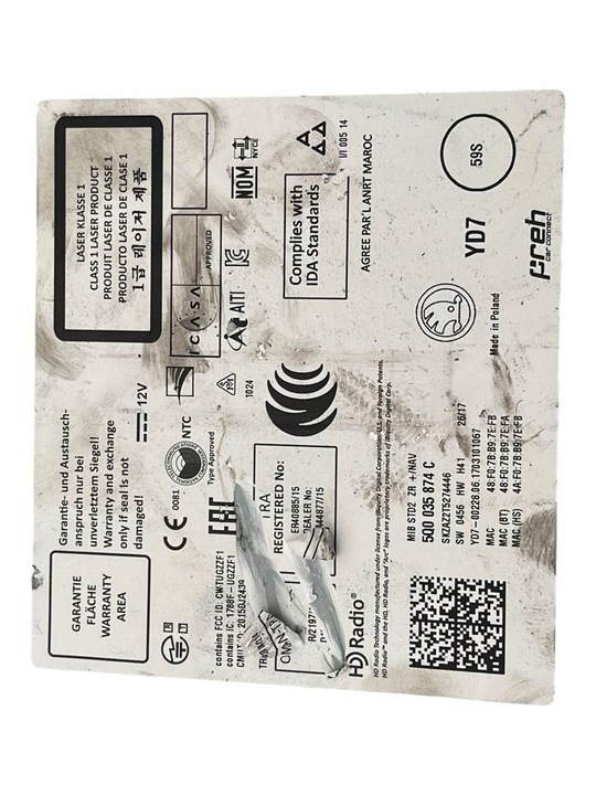 фото №6, Skoda octavia mk3 5e 2019 панель / радиопроигрыватель cd/dvd/gps