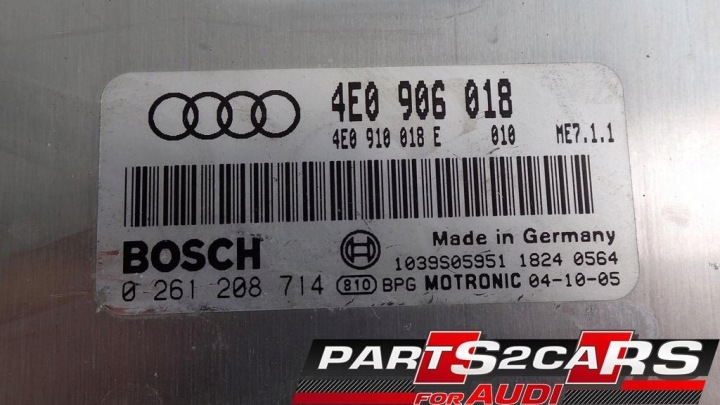 фото №8, Audi a8 d3 w12 bht блок керування двигуном (ecu) 4e0906018