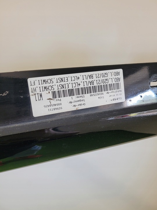 фото №6, Bmw g20 g21 lci рестайлинг планка пороговая накладка na порог левая планка