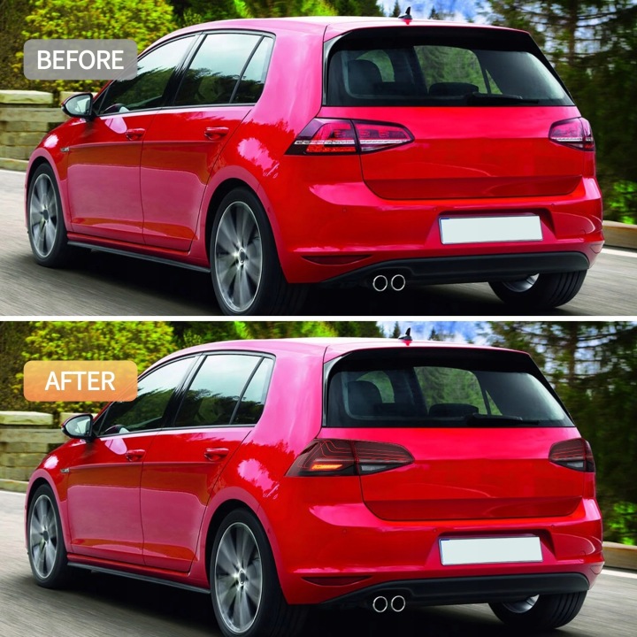 фото №11, Лампи зад ne kpl vland led laser вигляд тюнінг red vw golf vii 7 5g 2012-21