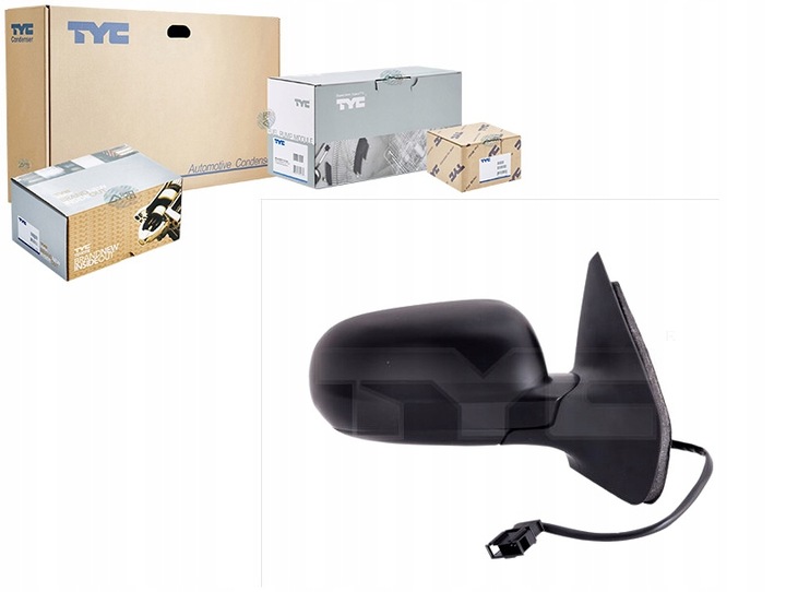 фото №1, Wv glf iv 1997-2006 дзеркало rh електричний prim large housing блакитний convex