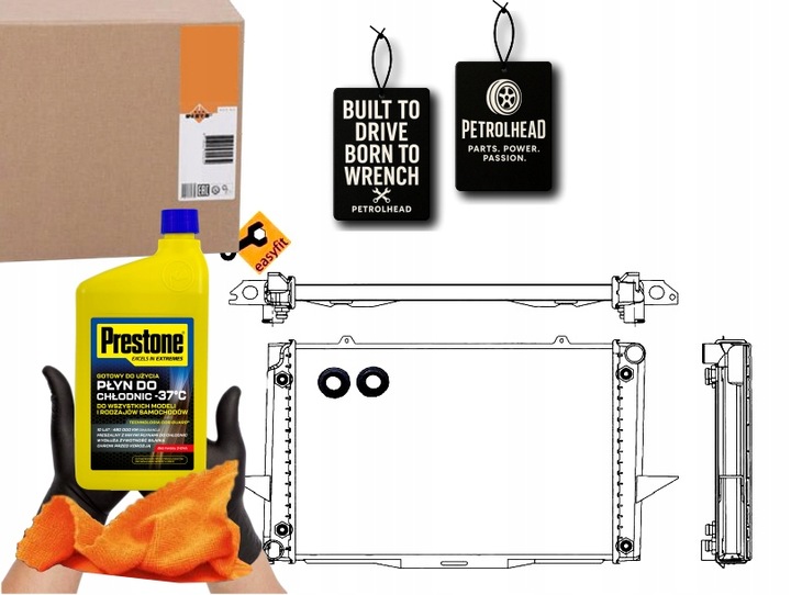 фото №1, Радіаторів volvo v70 2,0 2,3b 2,5 td 97-05 nrf #petrolhead pro+ kit5