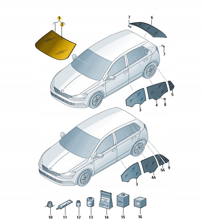 фото №1, Скло лобове skoda fabia iii оригінальний номер 6v0845011acnvb