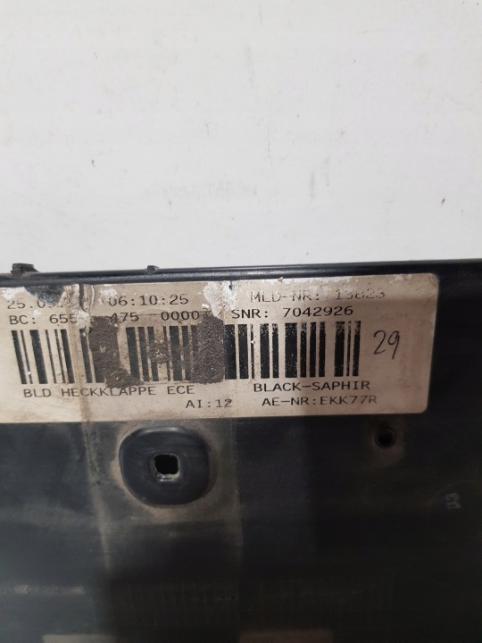 фото №7, Bmw 7 e65 e66 2003 з задний задняя крышка багажника