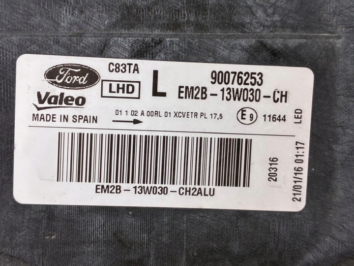 фото №11, Фара ліва перед передня ford s-max s max mk2 повний led em2b13w030ch
