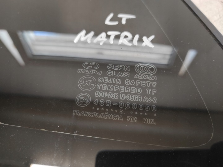 фото №3, Hyundai matrix 01- скло ліва зад кузовна