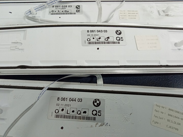 фото №5, Bmw 7 g11 планки декоративный порога m набор led kpl