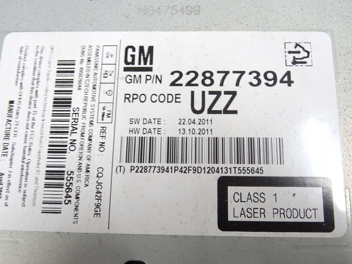 фото №8, Opel astra j радіо радіопрогравач панель