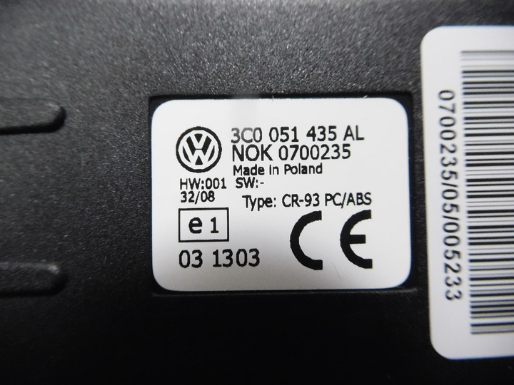 фото №6, Держатель адаптер tel. nokia vw passat b6 3c0051435l