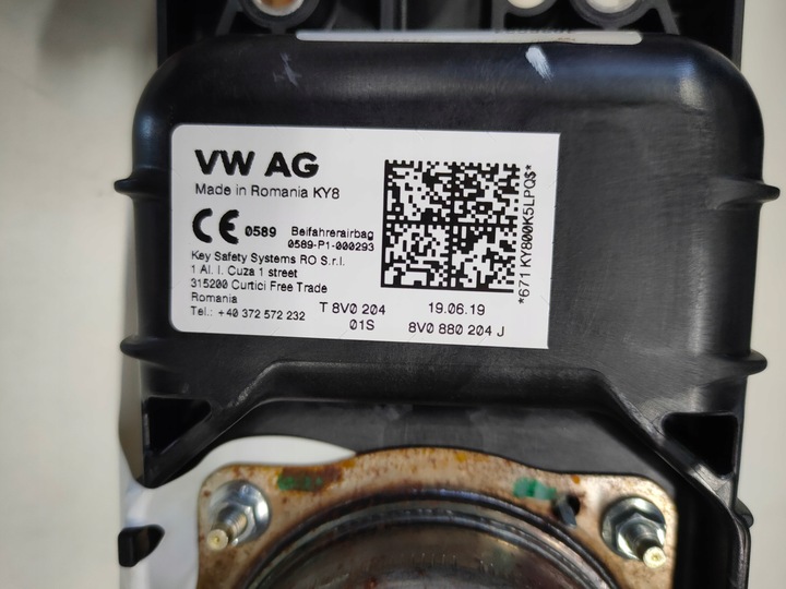 фото №12, Skoda octavia 3 iii 5e панель подушка водителя пассажира pas безопасности