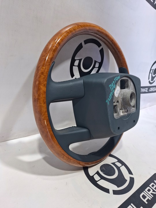 фото №7, Руль vw touareg 7l / phaeton дерево светлый+ кожа серый nr135