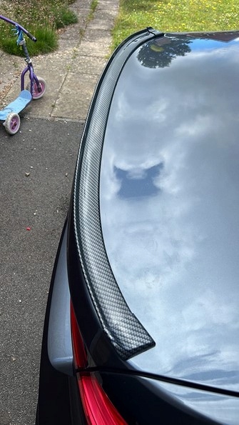 фото №14, Спойлер универсальный спойлер задней крышки багажника накладка карбон 150 cm