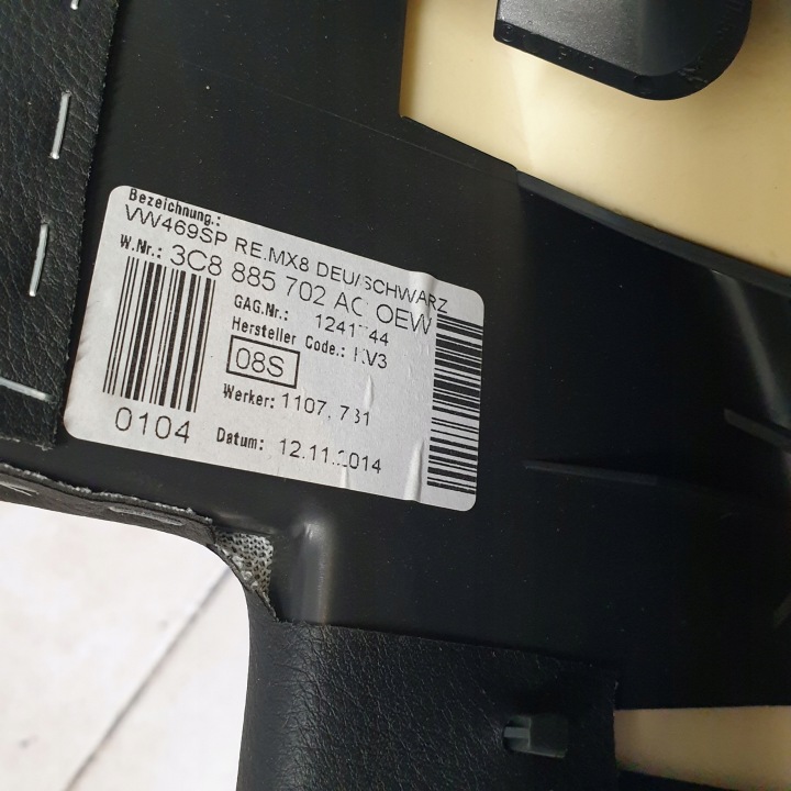 фото №9, Карта сидіння задньої vw passat cc 3c8 2015r. oem номер