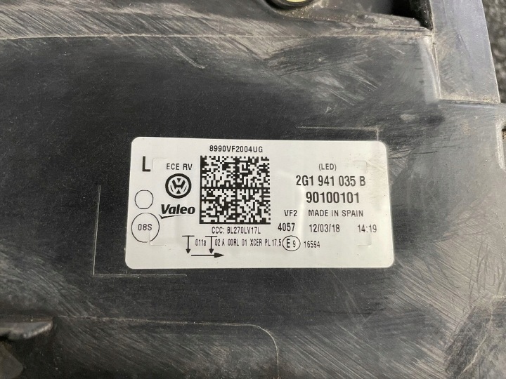фото №9, Vw polo vi 6 фара повний led ліва перед передня 2g1941035b