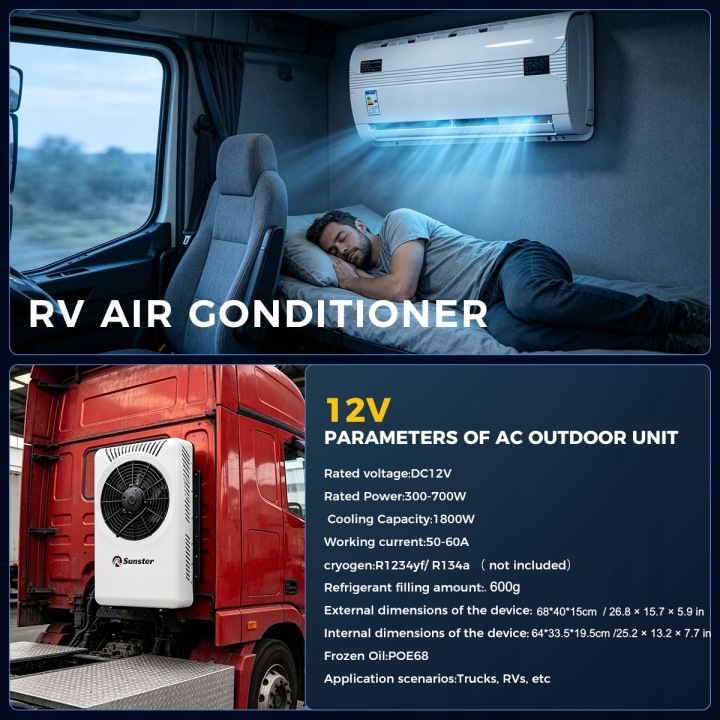 фото №8, Кондиционер автомобильный 12v – cicha работа, 10000 btu do kamperów тракторов