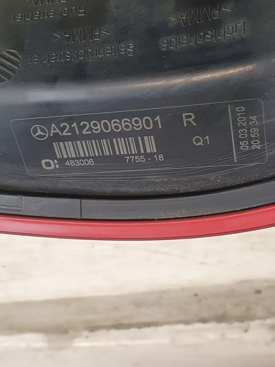 фото №8, Лампа led праві зад оригінальний номер a2129066901 mercedes w212 11r. sedan