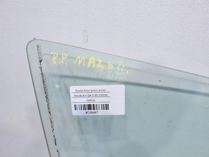 фото №2, Скло двері правий перед mazda 6 gh