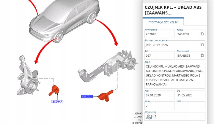 фото №11, Датчик abs задний ford focus mk4 kuga mk3