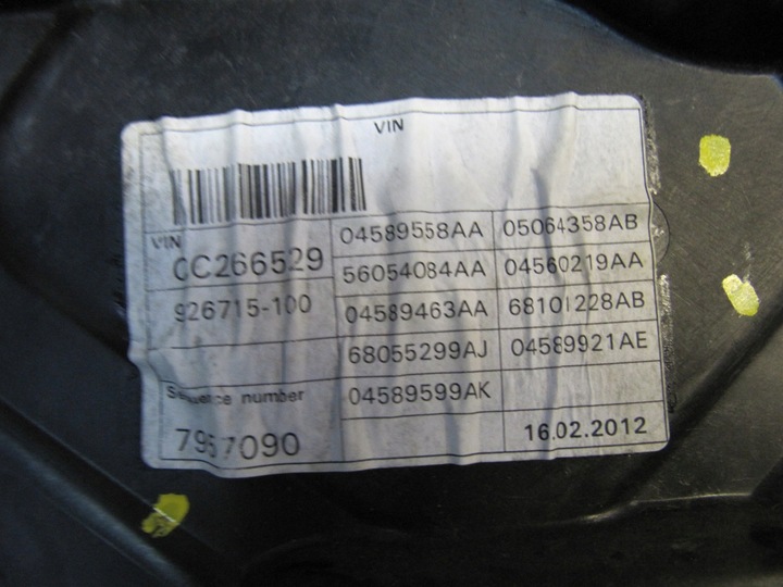 фото №15, Dodge durango iii 11-22 механизм стёкла перед переднее левый правые подъемник