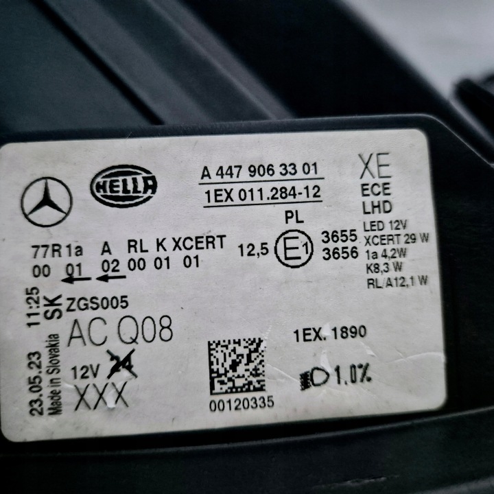 фото №7, Mercedes vito v клас w447 ils рестайлінг фара права повний led чорна eu