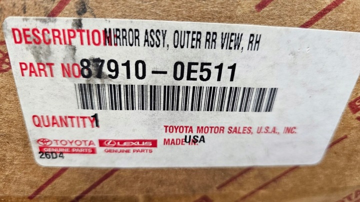 фото №16, Toyota highlander iv дзеркало електричні праве нове 14 pin 87910-0e511 eu
