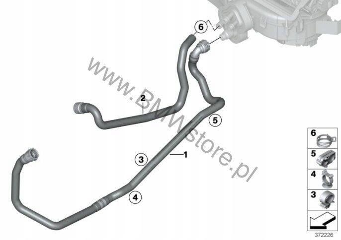 фото №6, Bmw x3 f25 2.0 d n47n шланг гумовий шланг труба нагрівача води 9236675