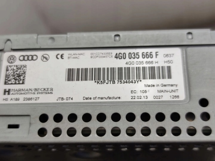 фото №9, Систем навігації audi 4g0035666f 2.0l дизель 130kw 2012