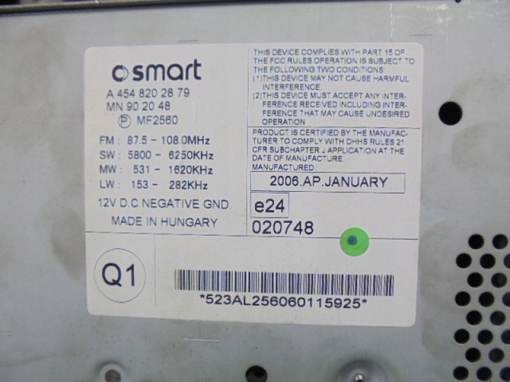 фото №4, Smart forfour i 454 радіо cd a4548202879