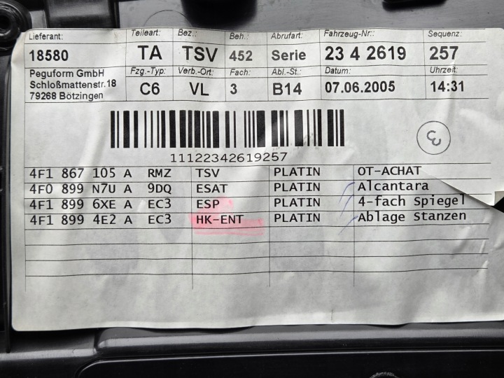 фото №9, Карта ліві перед 4f1867105a audi a6 c6