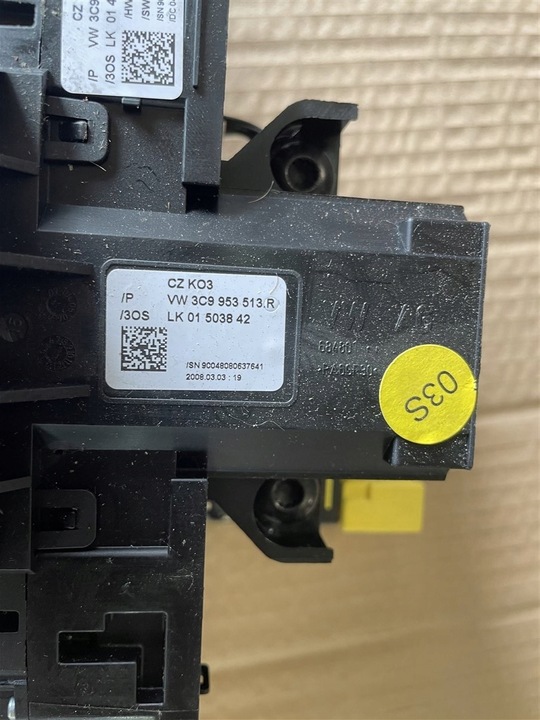 фото №6, Перемикач світла стрічка змотувач подушка безпеки круїз-контроль vw passat b6 08r