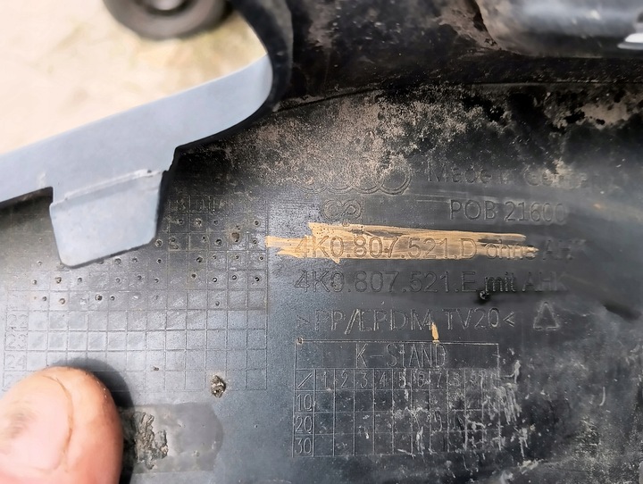 фото №13, Audi a6 s6 c8 4k спойлер диффузор накладка бампера зад заднее 4k0807521d