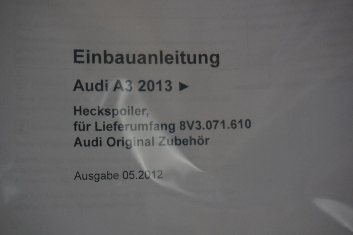 фото №5, Накладка бампера диффузор audi a3 8v0 8v3071610 9ax sedan sportback