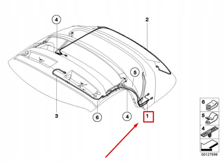 фото №5, Джгут провід bmw z4 roadster e85 cabrio 7043906 54347043906оригінальна