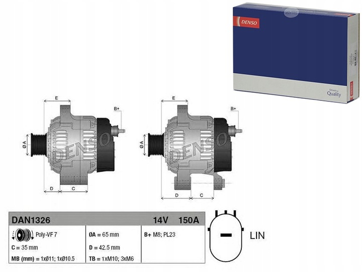 фото №1, Генератор denso 31100rsxg01 csk28 1042118280