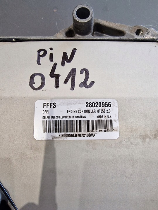 фото №4, Компьютер opel vectra c 1.6 16v 28020956 fffs + pin