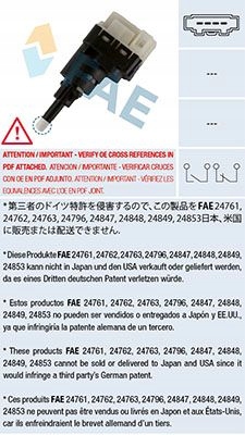 фото №11, Вимикач світла гальма audi a3 a4 b6 a4 b7 a4 b8 a6 allroad c6 a6