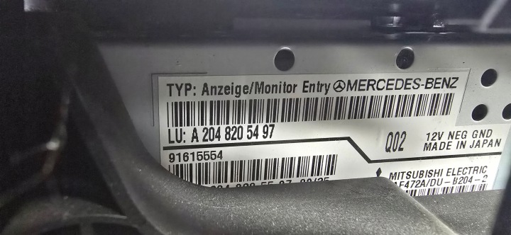 фото №7, Mercedes w204 08r дисплей радіо a2046801231