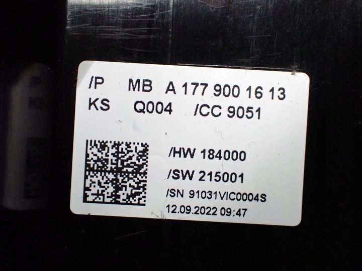 фото №8, Кермовий/підкермовий перемикач стрічка комбінований a1779001613 mercedes glb x247 23r